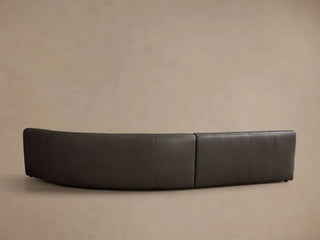 Gianni Leather Three-Piece Armless Sectional