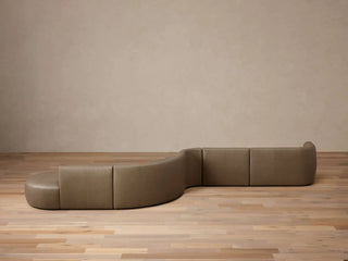 Lovina Leather Five-Piece Sectional