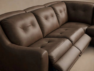 Perry Leather Four-Piece Motion Sectional