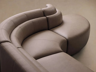 Lovina Leather Four-Piece Bumper Sectional