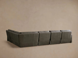 Rowland Tailored Leather Six-Piece Motion Sectional