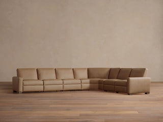 Remington Leather Six-Piece Motion Sectional