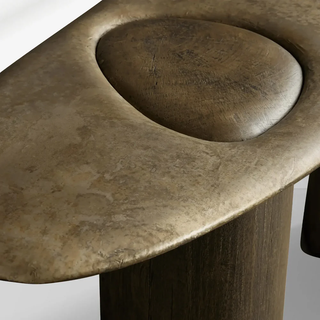 Sucurro Primavera Wood & Oxidized Aluminum Console Table