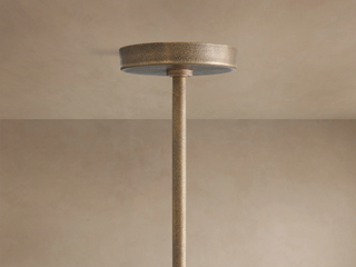Modern Textured Cast Brass Round Chandelier
