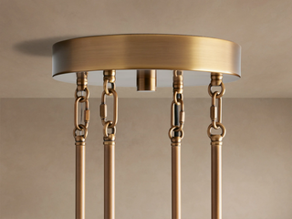 Old Hollywood Tiered Reeded Glass Round Chandelier