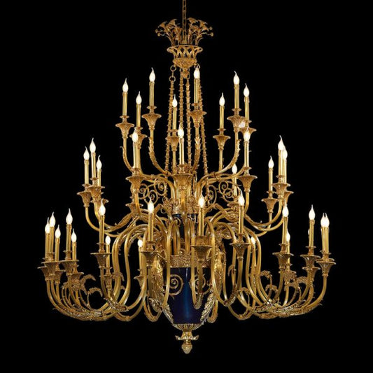 71X98 Inch Rococo Style Big French Empire Copper Chandelier for Foyer