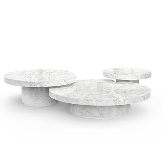 Luxury Gold Coffee Table with Round Glass Top & Sculptural Brass Base