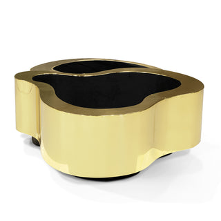 Luxury Hammered Brass Coffee Table with Wave Sculptural Design & Artisan Craftsmanship