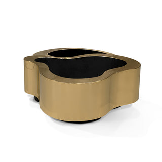 Luxury Hammered Brass Coffee Table with Wave Sculptural Design & Artisan Craftsmanship