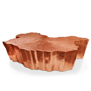 Luxury Patina Brass Coffee Table with Organic Sculptural Design & Handcrafted Finish