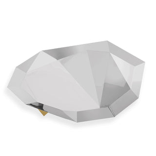 Luxury Geometric Coffee Table with Diamond-Inspired Design & High Gloss Finish