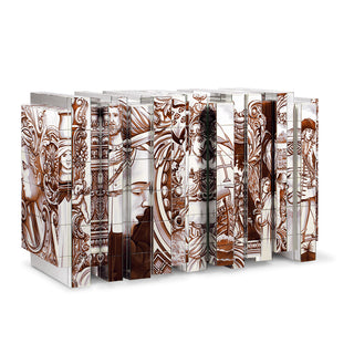 Luxury Hand-Painted Tile Sideboard Cabinet with Vintage Artwork & Hidden Storage