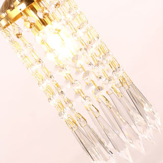 Mini Cast Copper Angel Crystal Pendant Light