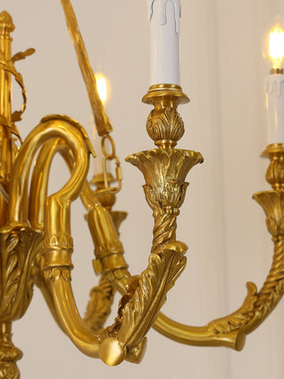 27X23 Inch 6 Lights Small Copper Chandelier Lighting for Bedroom European Living Room Chandelier