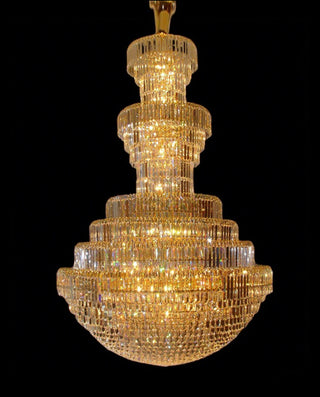 Traditional Large Empire Crystal Chandelier 59"W 98"H