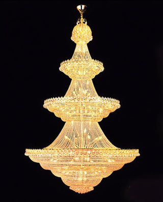 Big Crystal Lighting Foyer Chandelier 71"W 110"H