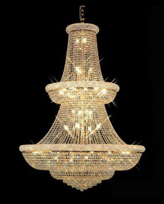 Big Foyer Chandelier Lighting in Gold 47"W 63"H