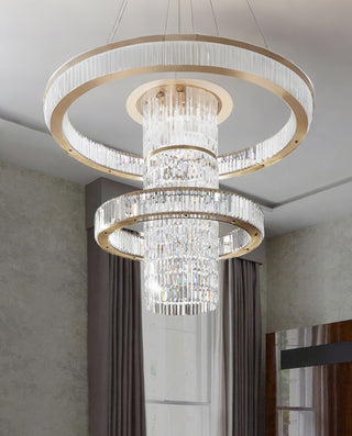 Large Modern Crystal Chandelier for Great Living Room 55"W 67"H