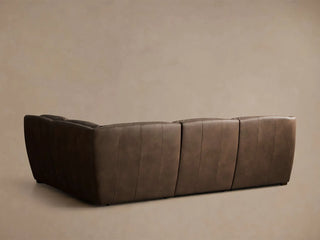 Perry Leather Four-Piece Motion Sectional