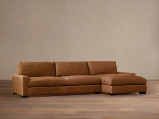 Remington Leather Two-Piece Chaise Sectional