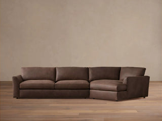 Vernon Leather Two-Piece Cuddle Chaise Sectional