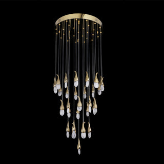 22X47 Inch 32 Rock Crystal Short-eggplants Pendant Modern LED Chandelier