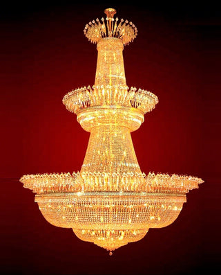 Extra Large Foyer Crystal Chandelier Lighting 98"W 134"H
