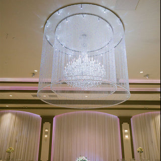 Round Crystal Chandelier for Wedding Hall 118"W 98"H