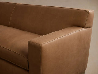 Bronte Leather Bench-Seat Sofa