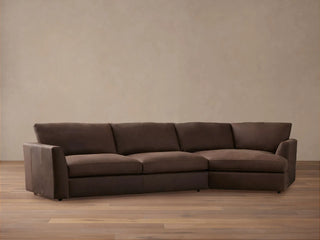 Vernon Leather Two-Piece Cuddle Chaise Sectional