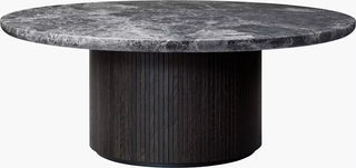 Moon Coffee Table, 59¾" Large Round Marble or Oak