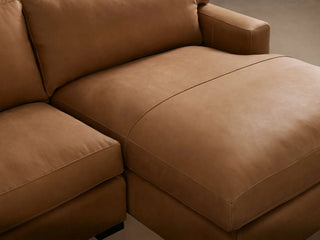 Signature Dune Leather Two Piece Chaise Sectional