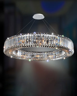 36 Inch Round Ring Chandelier Modern Crystal Chandelier for Bedroom