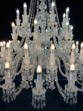 Long 24 Lights Replica Clear Zenith Baccarat Chandelier Crystal Lighting