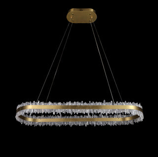 47 Inch Linear Chandelier Modern Quartz Crystal Chandelier for Dining Room