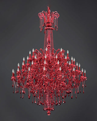 56 Lights Large Red Chandelier  73"W 94"H