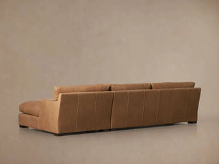 Signature Dune Leather Two Piece Chaise Sectional
