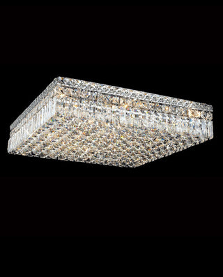 24'' Square Flush Mounted Chandelier K9 Crystal Ceiling Light