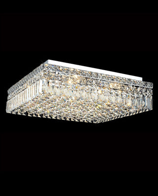 20'' Square Flush Mounted Chandelier Crystal Ceiling Light