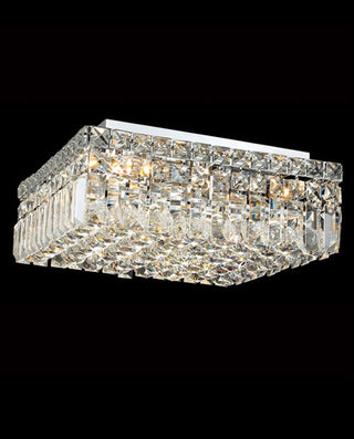 16'' Square Flush Mounted Chandelier Crystal Ceiling Light
