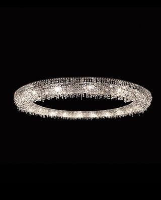 79 Inch Round Huge Looop Chandelier Hanging Modern Crystal Chandelier