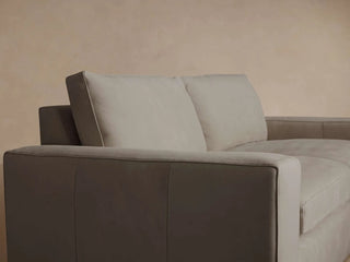 Kipton Wide Arm Nubuck Leather Sofa