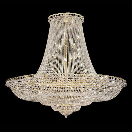 79X69 Inch Extra Wide Chandelier Large Gold Crystal Foyer Lighting