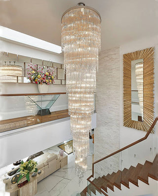 138 Inch Tall Staircase Chandelier  31" W 138"H