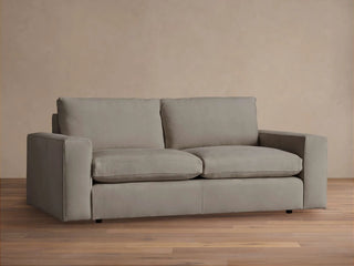 Kipton Wide Arm Nubuck Leather Sofa