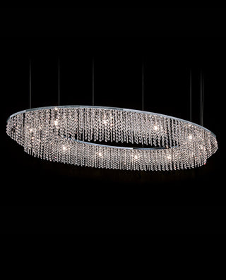 Sky Cycles Oval Crystal Chandelier 35"W  59"H