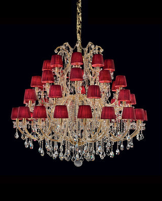 50 Lights Tiered Chandelier 63X61 Inch Large Gold Crystal Chandelier Lighting