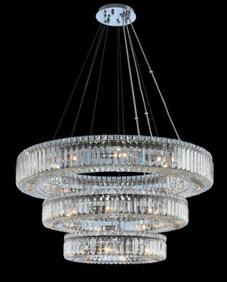 (18+26+36) Inch Round Crystal Chandelier Three Tiers Modern Chandelier for Living Room