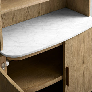 Danny Oak Wood Tall Display Hutch
