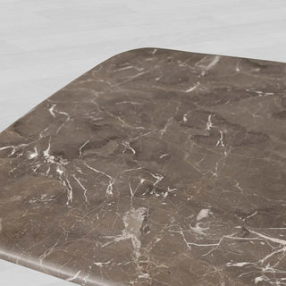 Saint Germain Marble Top Coffee Table: Oak Wood Dauphine Base Living Room Cocktail & Center Tea Table